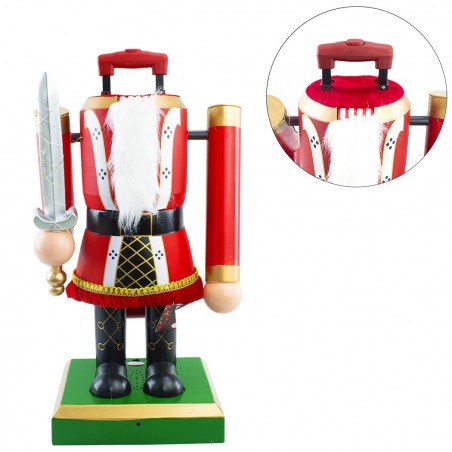 392045 Décoration de Noël Casse-Noisette Soldat 110 cm Son, Lumière et Mouvement