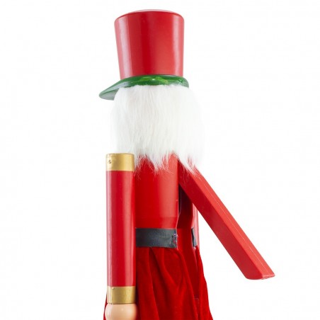 392049 Casse-Noisette Soldat pour décoration Noël 80H Rouge et vert avec hache