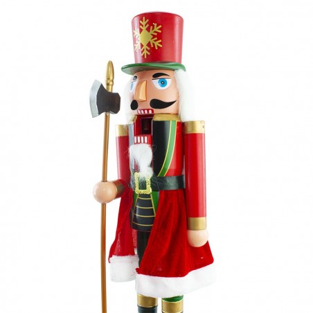 392049 Casse-Noisette Soldat pour décoration Noël 80H Rouge et vert avec hache