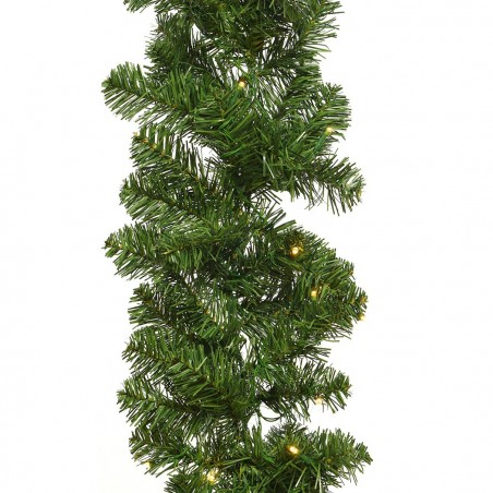 Couronne de Noël 2,5m branche d'arbre 140 pointes avec lumières chaudes à piles