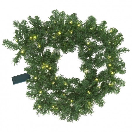 Couronne de Noël 2,5m branche d'arbre 140 pointes avec lumières chaudes à piles