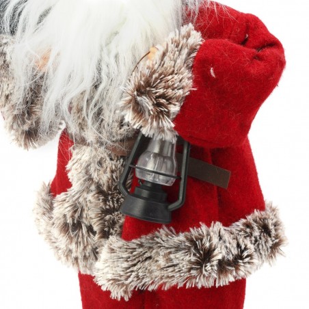 103235 Père Noël avec arbre lanterne son et mouvement 45 cm mécanisme carillon