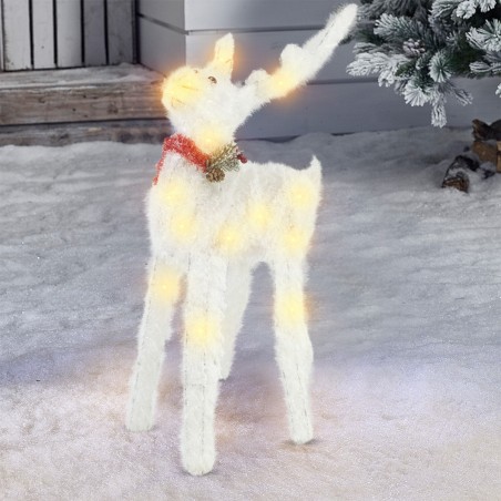293030 Renne de Noël lumineux 70cm lumière LED avec piles décorations de Noël