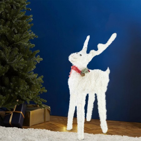 293030 Renne de Noël lumineux 70cm lumière LED avec piles décorations de Noël