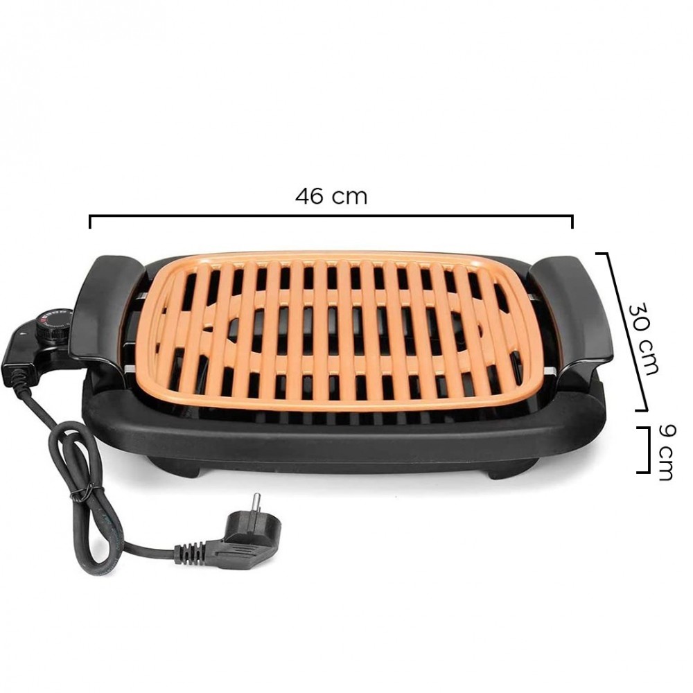 Barbecue électrique antiadhésif sans fumée...