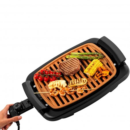 Barbecue électrique antiadhésif sans fumée 1200W Collecteur graisse SMOKE FREE