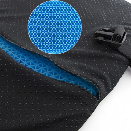 Coussin ergonomique anti-escarre en gel pour scooters et motos à siège prolongé