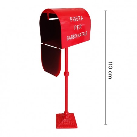 280033 Père Noël Boîte aux lettres 80cm rouge Décorations de Noël pour la maison