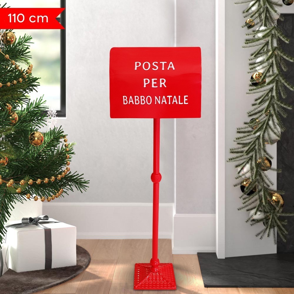 280033 Père Noël Boîte aux lettres 80cm rouge...