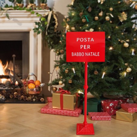 280033 Père Noël Boîte aux lettres 80cm rouge Décorations de Noël pour la maison