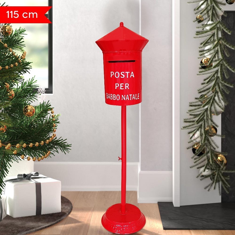 280034 Père Noël Boîte aux lettres ronde 115cm...