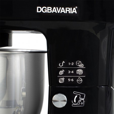 Blender planétaire DGBAVARIA 5L accessoires en acier inoxydable 6 vitesses 1200W