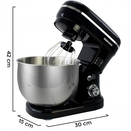 Blender planétaire DGBAVARIA 5L accessoires en acier inoxydable 6 vitesses 1200W