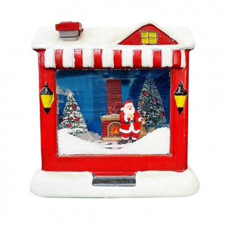 Maison de Noël avec paysage animé Musique légère 392041 Décoration 45x15x35