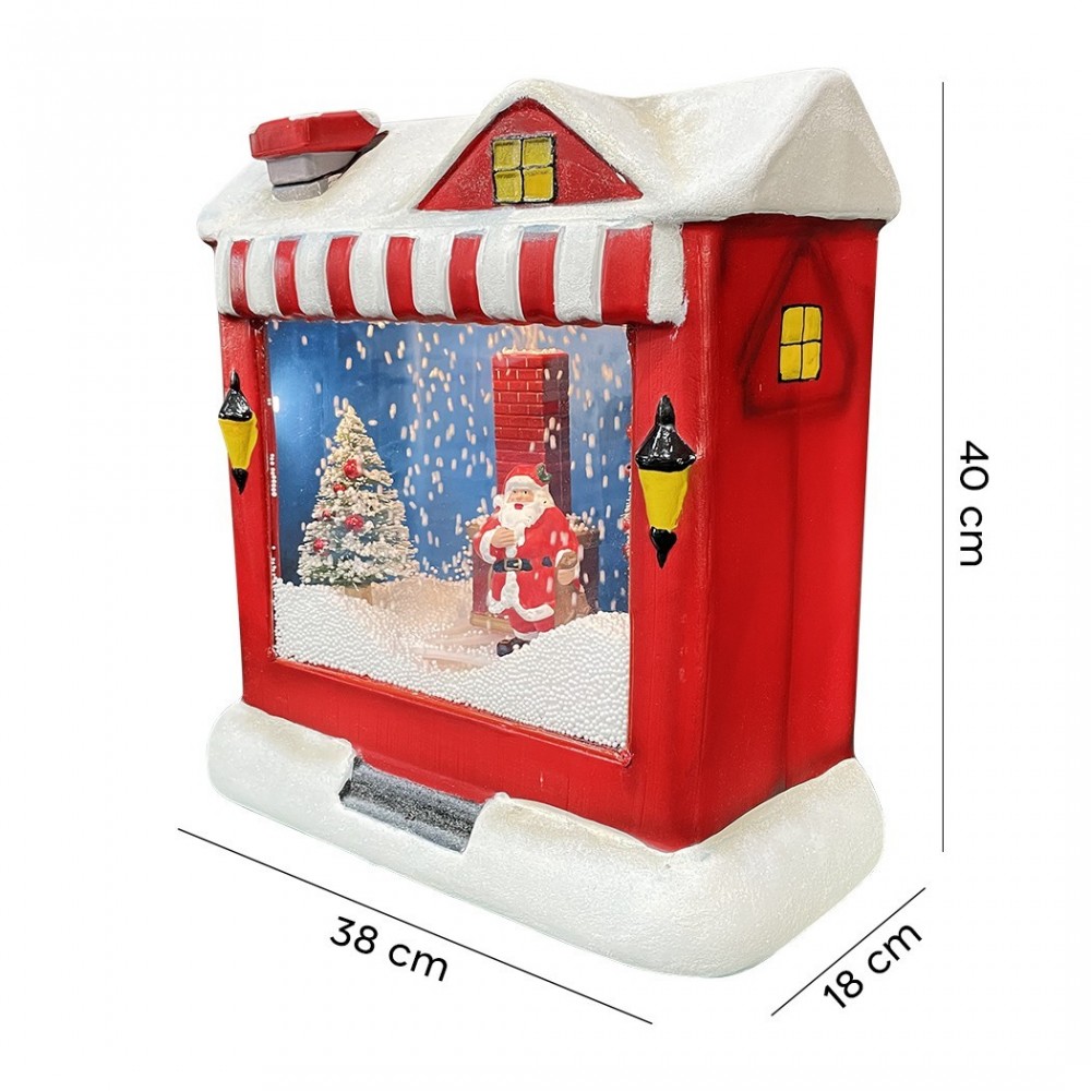 Maison de Noël avec paysage animé Musique...