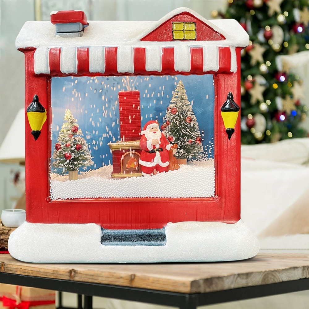 Maison de Noël avec paysage animé Musique...