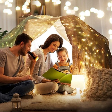 56104 Guirlande lumineuse intérieur de Noël 50 LED forme goutte d'eau à pile