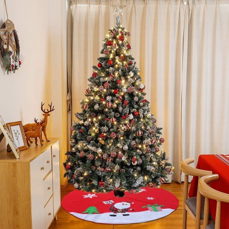 093581 Tapis pour la base du sapin de Noël avec différents personnages 100 cm