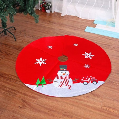 093581 Tapis pour la base du sapin de Noël avec différents personnages 100 cm