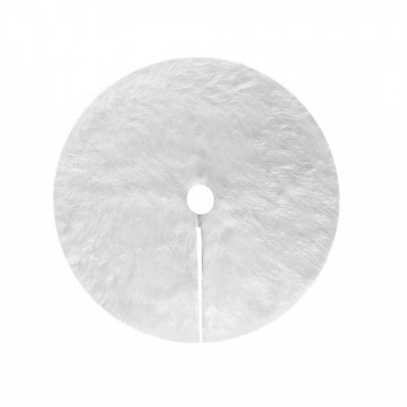 Tapis de base pour sapin de Noël 100 cm poils très doux blanc