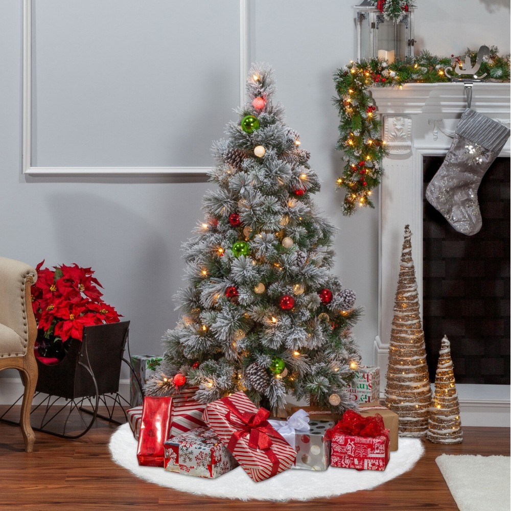 Tapis de base pour sapin de Noël 100 cm poils...