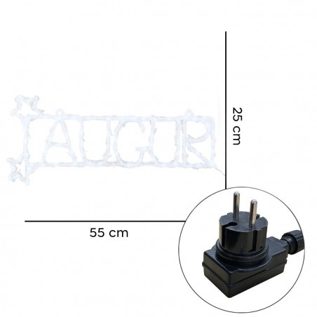 88SP-24 Écriture lumineuse 88 LED Auguri cold light Christmas Wall 55x16 cm