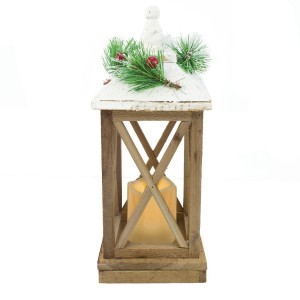 859762 Lampe de décoration de Noël en bois avec lumière...