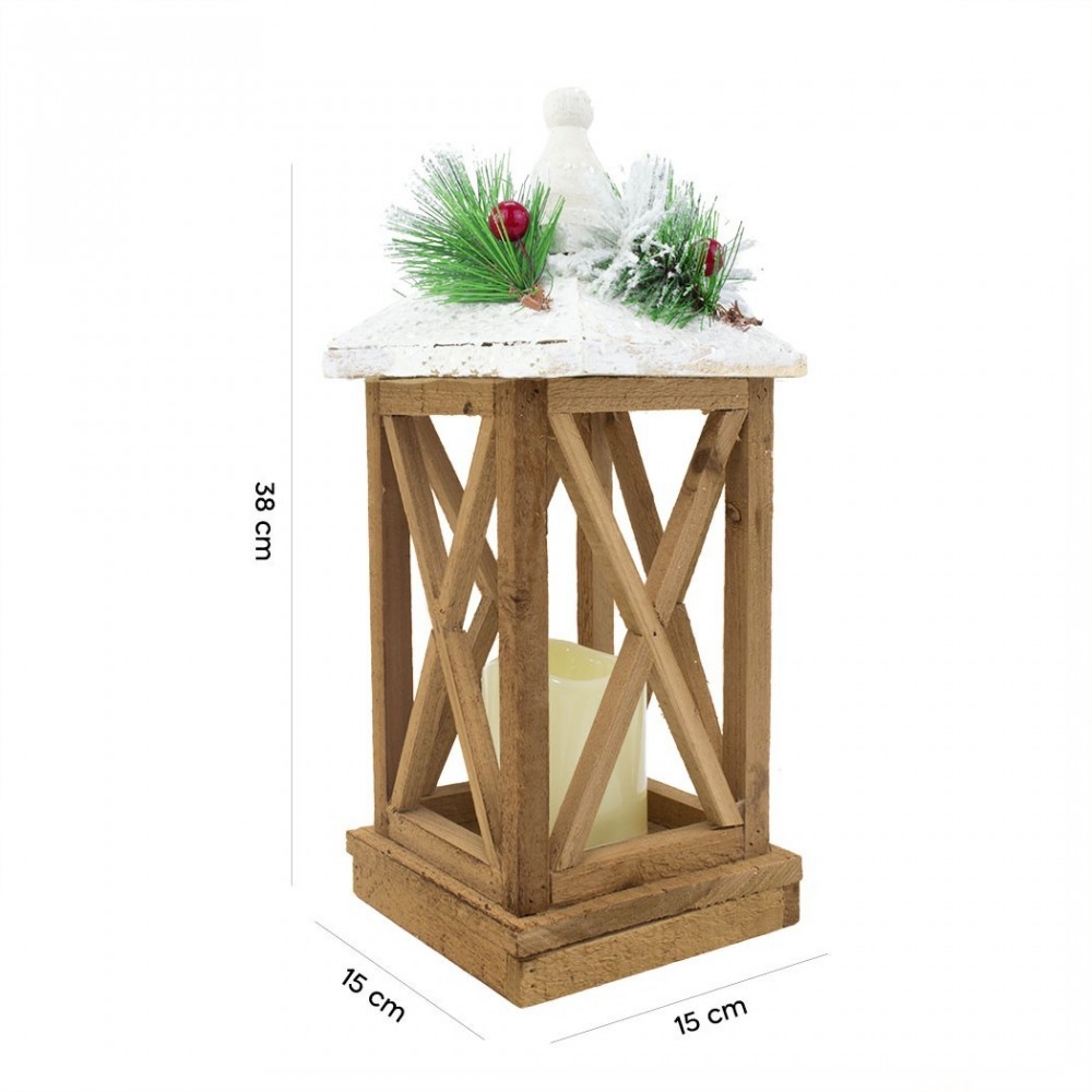 859762 Lampe de décoration de Noël en bois avec...