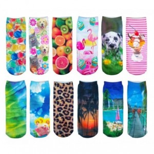 Pack de 3 paires de chaussettes de bas FUNNY chic avec des imprimés très colorés - fantaisie en 3D