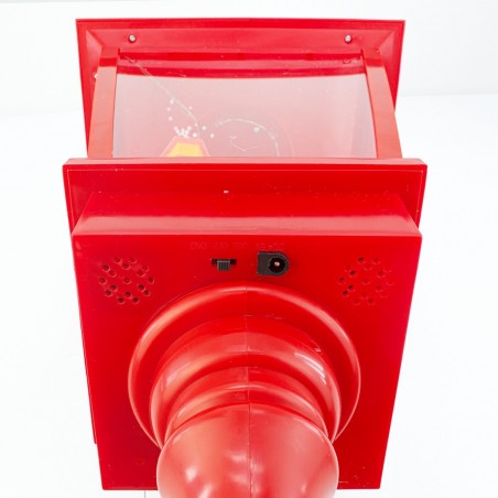 243022 Lampe de Noël rouge décoration en plastique, sons, lumières et mouvements