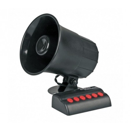 Sirène de voiture 20W avec télécommande - 6 sonneries différentes attaquent 12v universel
