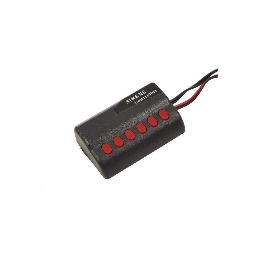 Sirène de voiture 20W avec télécommande - 6 sonneries différentes attaquent 12v universel
