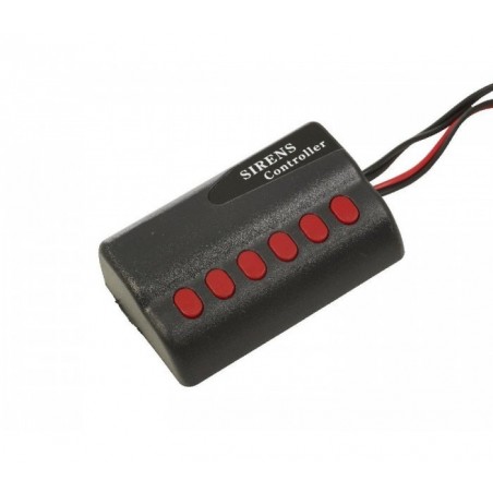 Sirène de voiture 20W avec télécommande - 6 sonneries différentes attaquent 12v universel