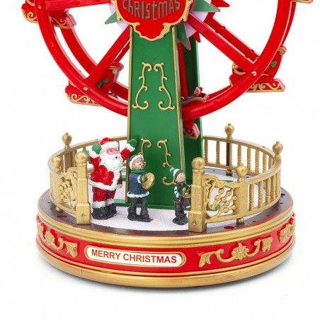 243018 Roue de Noël panoramique Carillon H30 Lumières Sons et Mouvement