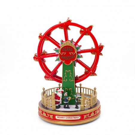 243018 Roue de Noël panoramique Carillon H30 Lumières Sons et Mouvement