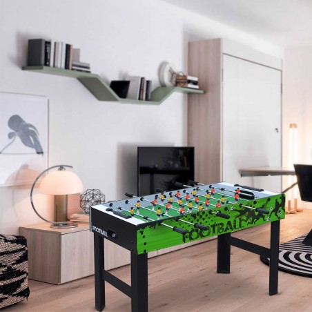 519105 Table de football en bois vert 121x61x81Hcm