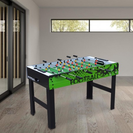 519105 Table de football en bois vert 121x61x81Hcm