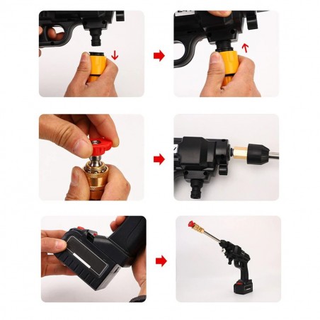 345217 Pistolet haute pression sans fil avec mallette de transport