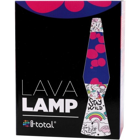 XL1768 Lampe à lave 40cm base Licorne Magma Magma Glitter Colours Modern Design