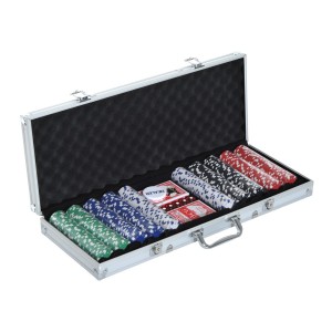 Set de poker professionnel 500 jetons avec étui et 2 jeux...