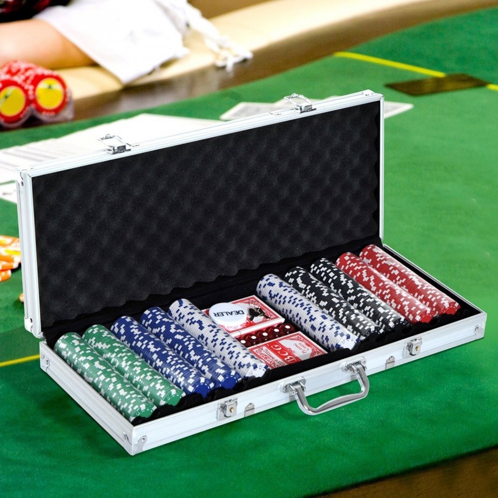 Set de poker professionnel 500 jetons avec étui...