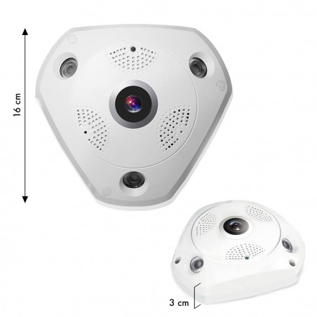 Caméra de surveillance panoramique 3D VR CAM 360 ° Audio Wirless Wifi
