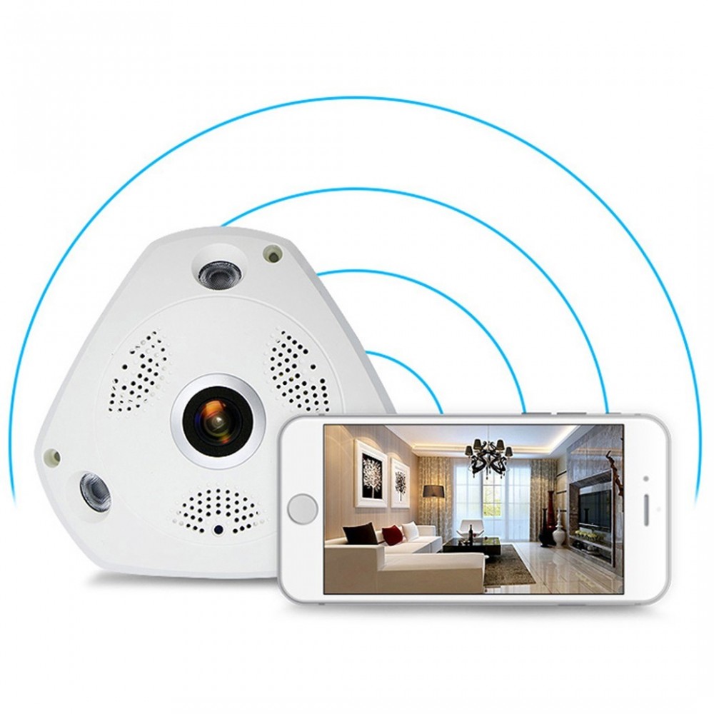 Caméra de surveillance panoramique 3D VR CAM...