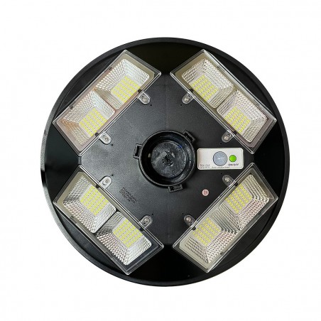 042008 Lampadaire solaire 200W poteau mural courbe télécommande 46x13cm