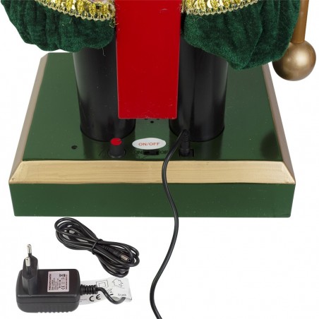 392029 Casse-noisette soldat hauteur 110 cm avec Sons, Lumières et Mouvement