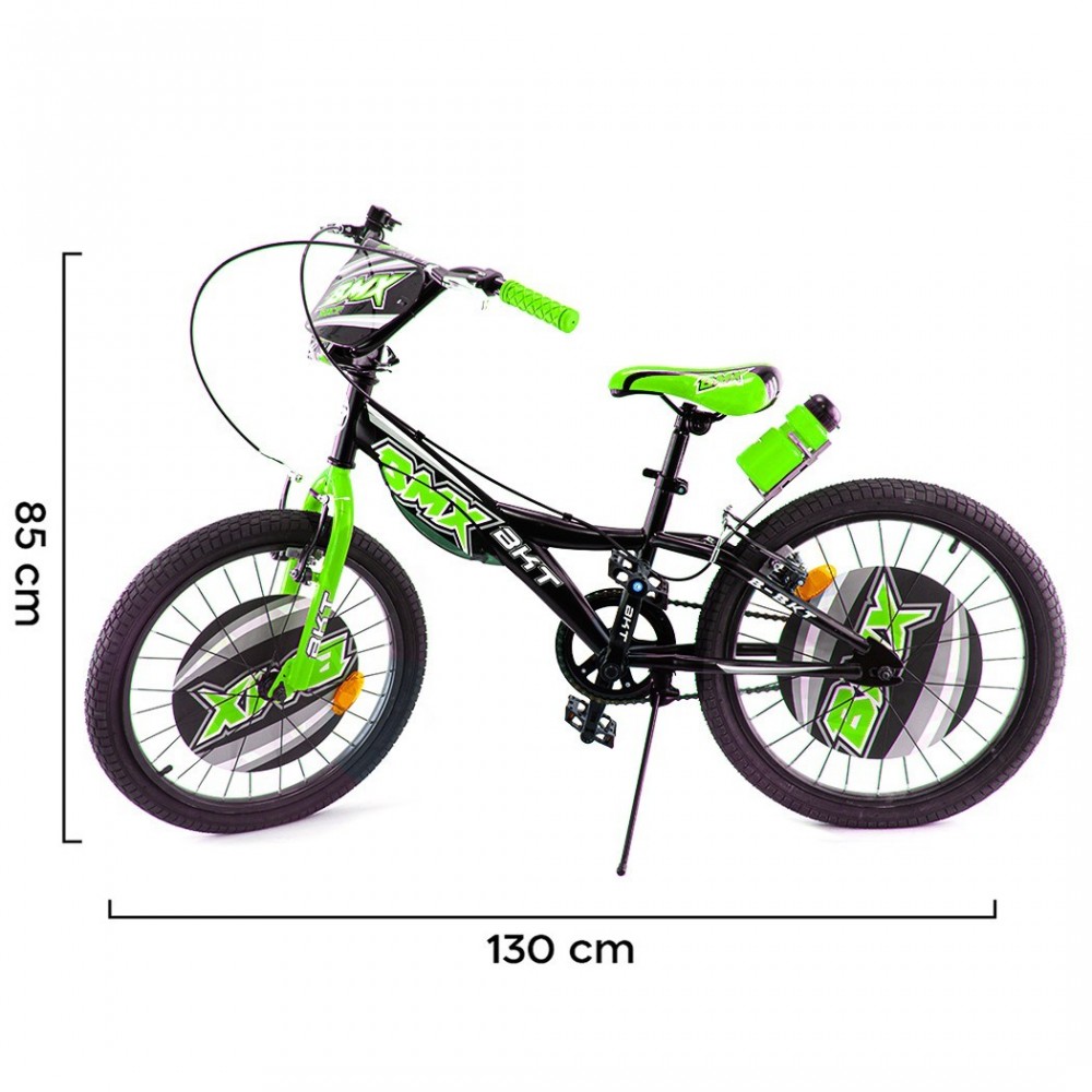Vélo BMX BKT Diamètre 20" Cadre en acier avec cloche et bouteille d'eau