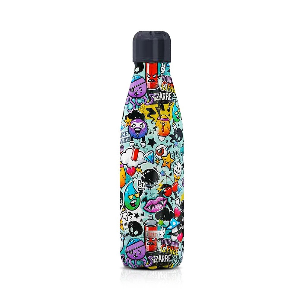 Bouteille thermique GRAFFITI 500ml Acier inoxydable double paroi BPA FREE ID0085