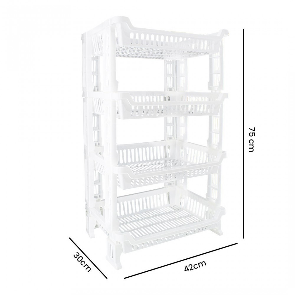 205780 Chariot à fruits avec 4 étagères peu...