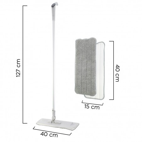 817426 Mop avec pulvérisateur et brosse rotative à 360° pour le nettoyage du sol