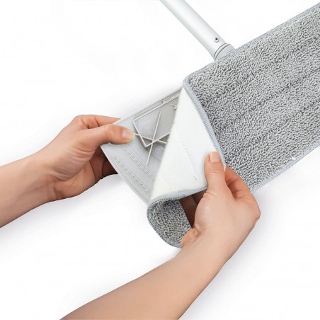 817426 Mop avec pulvérisateur et brosse rotative à 360° pour le nettoyage du sol